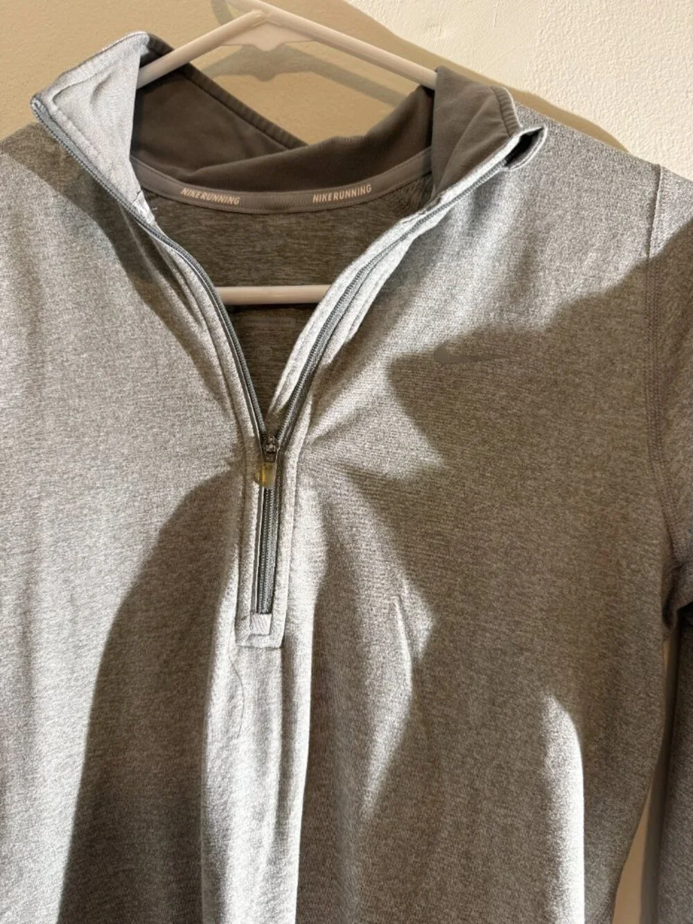 Nike Running Gray Dri-FIT Element Half Zip Pullover Top  | XS